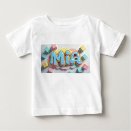 Mia geschrieben in Graffiti-Schriftart Baby T-shirt