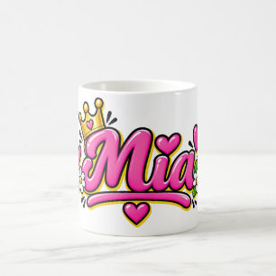 Mia-Kaffeetasse, Personalisierter Olivia-Name-Bech Kaffeetasse