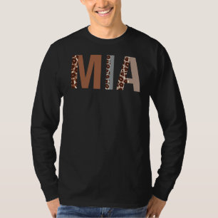 Mia Leopard Print Mama Niedlich Mütter Tag Oma 1 T-Shirt