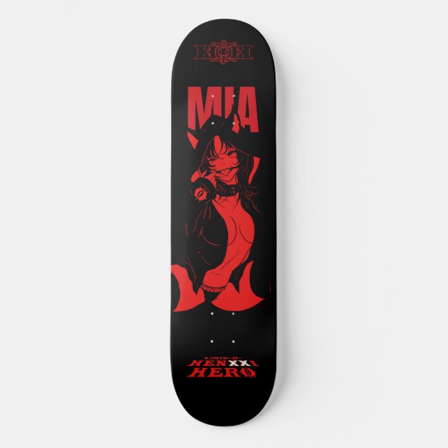 Mia Red Skateboard (Vorderseite)