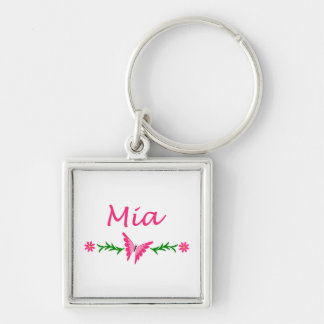 Mia (rosa Schmetterling) Schlüsselanhänger