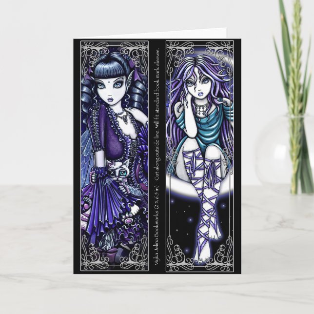 Mia & Venus Moon Fairy Bookmarks Karte (Vorderseite)