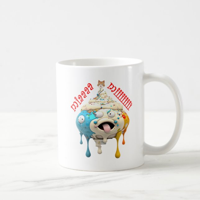 Miaaa-Miiiii: Whimsical Creamy Delight Kaffeetasse (Rechts)