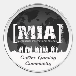 MIAClan.net Hochwertige Decals weiß/schwarz Runder Aufkleber