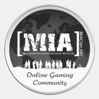 MIAClan.net Hochwertige Decals weiß/schwarz Runder Aufkleber