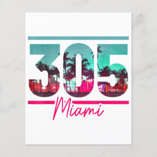 Miami 305 Vorwahl Florida Vintage Palmen Stolz