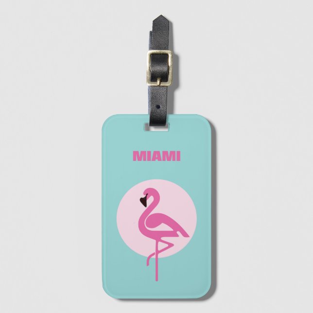 Miami Acrylic Luggage Tag Gepäckanhänger (Vorderseite Vertikal)