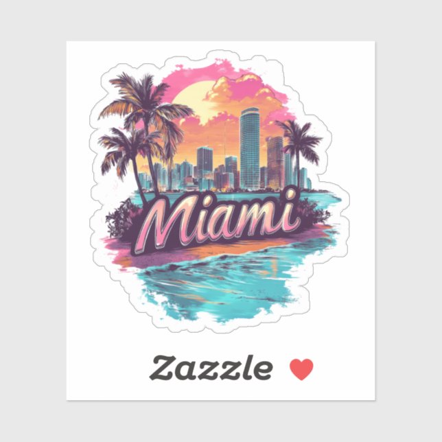 Miami Aufkleber (Blatt)