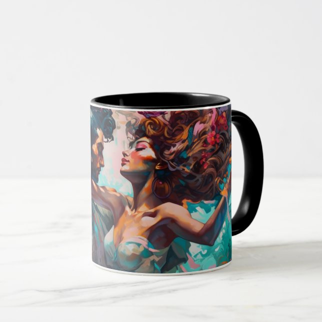 Miami Bachata Dance Traumgemälde Tasse (VorderseiteRechts)
