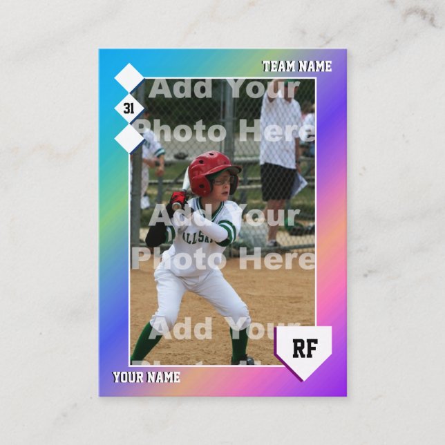 Miami Baseball Trading Card - Kundenspezifische St Telefonnummerkarte (Vorderseite)