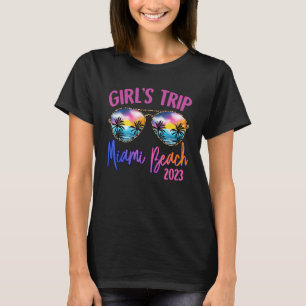 Miami Beach 2023 Mädchen-Trip Sonnenbrille Sommer T-Shirt