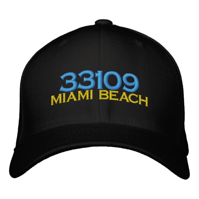 MIAMI BEACH 33109 bestickter Hut (Vorderseite)