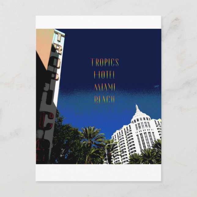 Miami Beach Art Deco Poster Postkarte (Vorderseite)