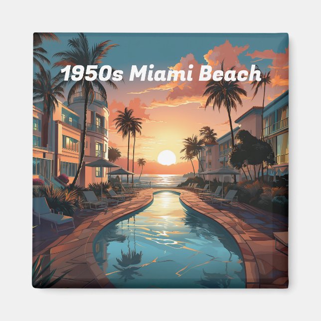 Miami Beach Art Deko Hotel in den 50er Jahren bei  Magnet (Vorne)