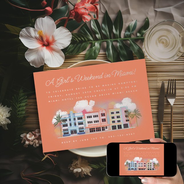 Miami Beach Bachelorette Weekend Einladung (Von Creator hochgeladen)