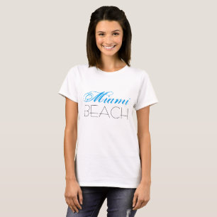 Miami Beach Blue und Black individuell anpassbar T-Shirt