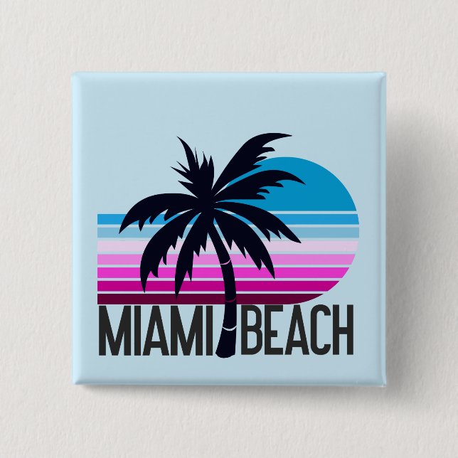 Miami Beach Button (Vorderseite)