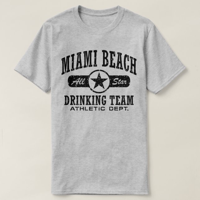 Miami Beach Drink Team T-Shirt (Design vorne)
