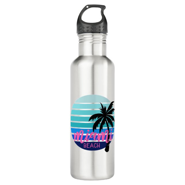 Miami Beach Edelstahlflasche (Vorderseite)