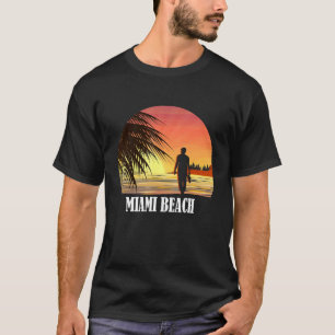 Miami Beach Fl 70er Retro Throwback Design T-Shirt