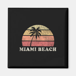 Miami Beach Fl Vintager 70er Retro-Rückwanddesign Magnet