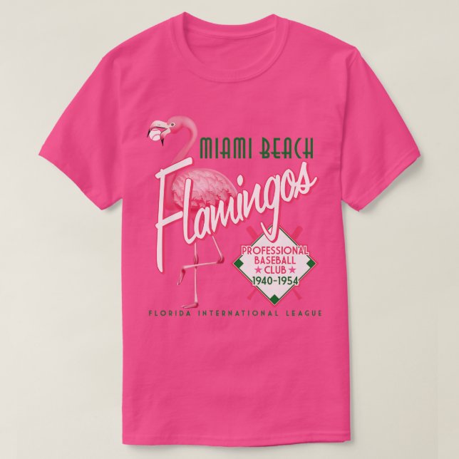 Miami Beach Flamingos T-Shirt (Design vorne)