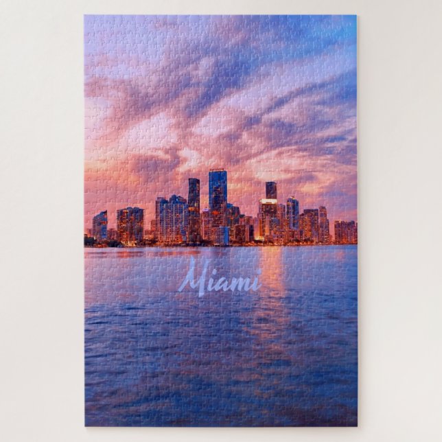 Miami Beach Florida City Skyline (Vertikal)