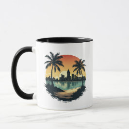 Miami Beach Florida City Skyline Tasse