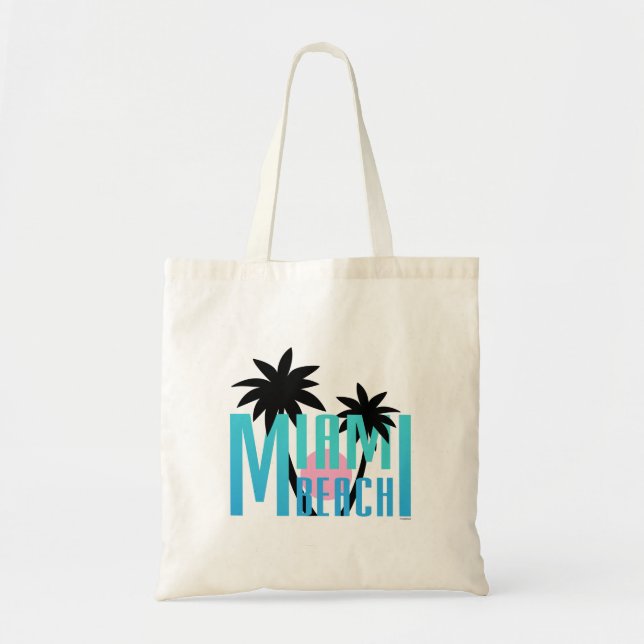 Miami Beach Florida Cool Fun Graphic Tote Bag Tragetasche (Vorne)