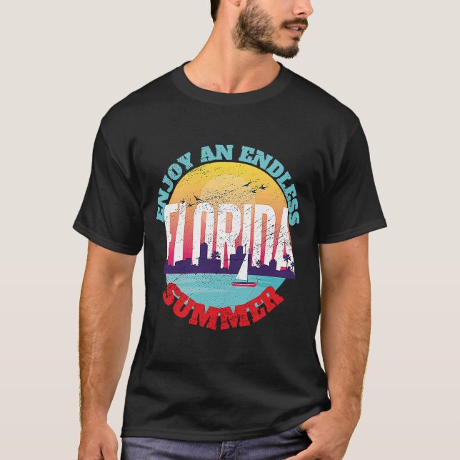 Miami Beach Florida Endless Summer T-Shirt (Vorderseite)