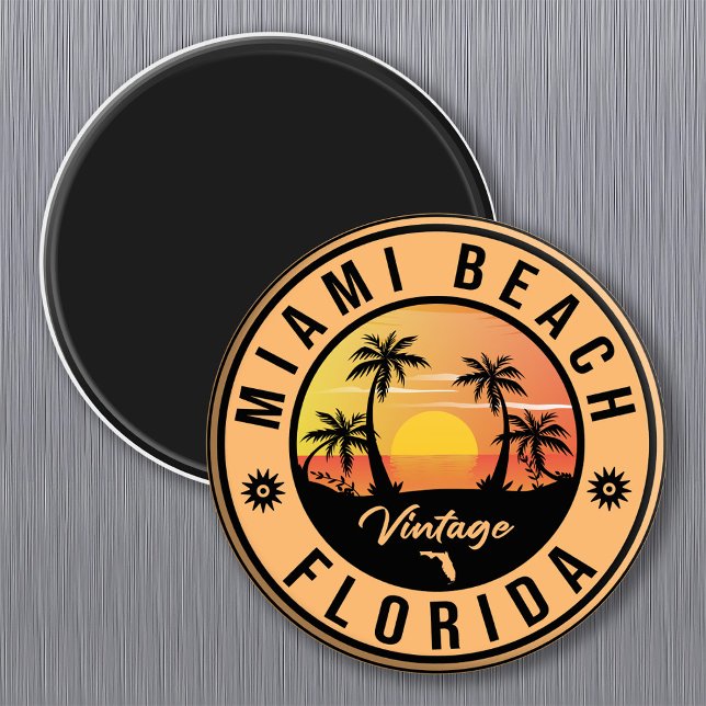 Miami Beach Florida Fl Vintag Souvenir Magnet (Von Creator hochgeladen)