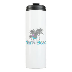 Miami Beach, Florida, Grunge Cool Thermosbecher