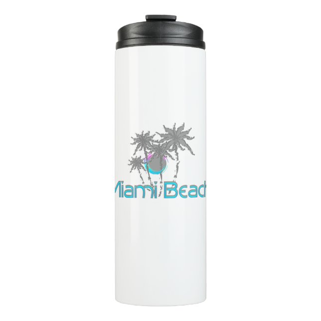 Miami Beach, Florida, Grunge Cool Thermosbecher (Vorderseite)