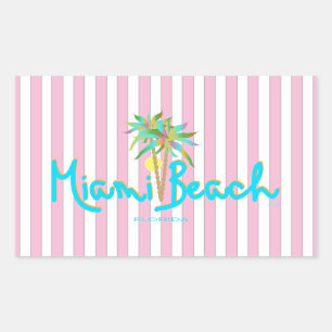 Miami Beach, Florida I Liebe Rechteckiger Aufkleber