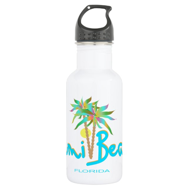Miami Beach, Florida I Liebe Trinkflasche (Vorderseite)