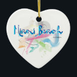 Miami Beach, FLorida Keramikornament<br><div class="desc">Dieses bunt abstrakte Design von Miami Beach sieht gut aus auf T - Shirt,  Tasse,  Hüten,  Taschen,  Hund-T - Shirt und vieles mehr. Großartige Geschenke für alle.</div>