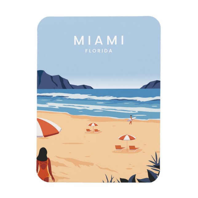 Miami Beach Florida Magnet (Vertikal)
