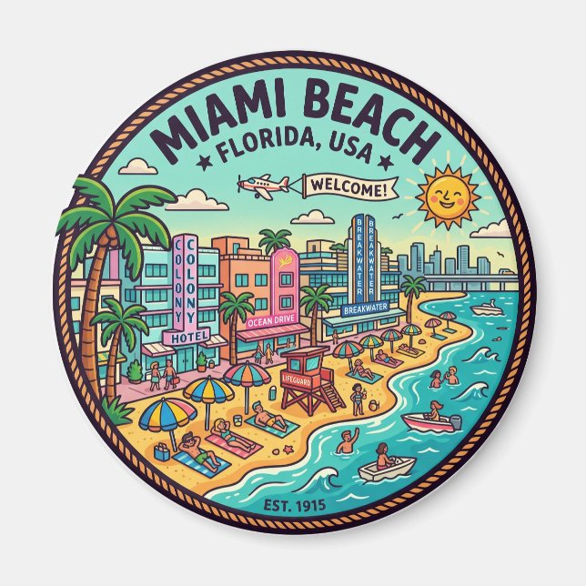 Miami Beach Florida Magnet (Vorne)