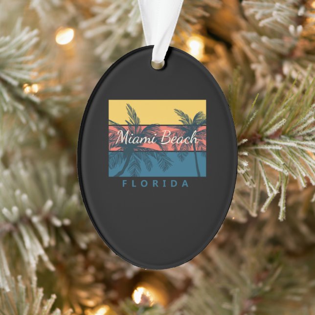 Miami Beach Florida Ornament (Baum)