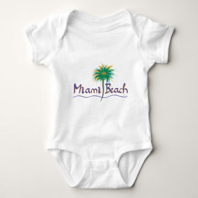 Miami Beach, Florida Palm Baby Strampler (Vorderseite)