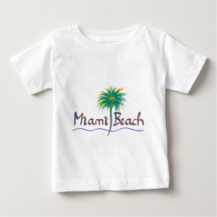 Miami Beach, Florida-Palme Baby T-shirt