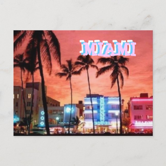 Miami Beach, Florida Postkarte (Vorderseite)