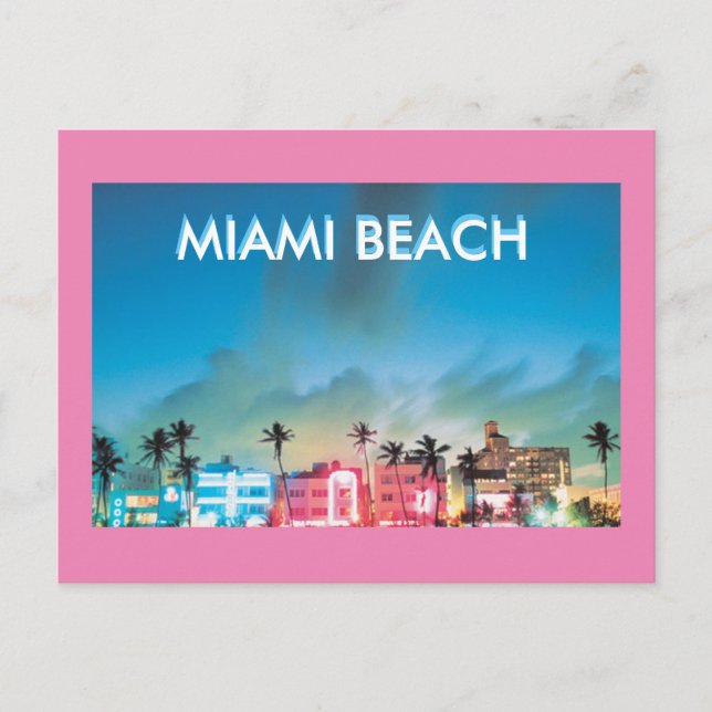 MIAMI BEACH FLORIDA POSTKARTE (Vorderseite)