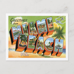 Miami Beach Florida Reise US Stadt Postkarte