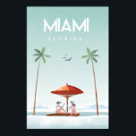 Miami Beach florida Reiseplakat Poster<br><div class="desc">Miami Beach florida Reiseplakat</div>