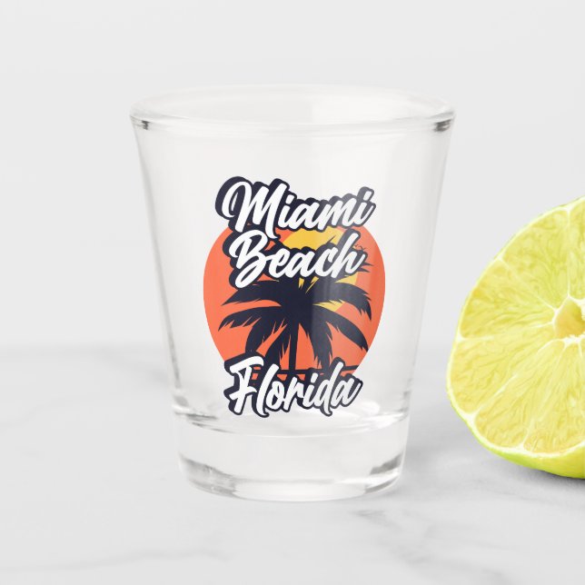 Miami Beach, Florida Schnapsglas (Vorderseite)