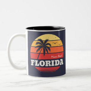 Miami Beach Florida-Shirt Zweifarbige Tasse