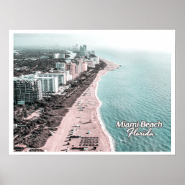MIAMI BEACH FLORIDA - SÜDSTRAND POSTER