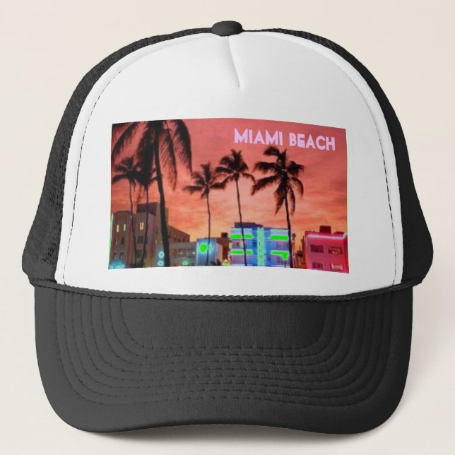 Miami Beach, Florida Truckerkappe (Vorderseite)