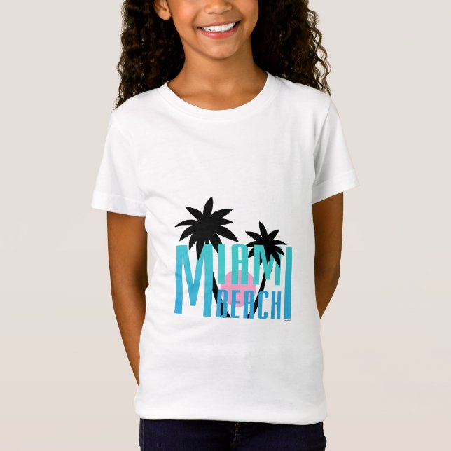 Miami Beach, Florida, Typografie cool T-Shirt (Vorderseite)